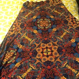 Colorful print LuLaRoe 2xL Maxi skirt